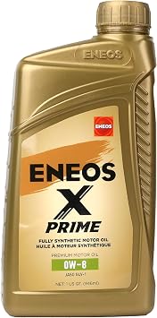 ENEOS X PRIME 0W-8 Fully Synthetic Motor Oil, JASO GLV-1, 1 Quart