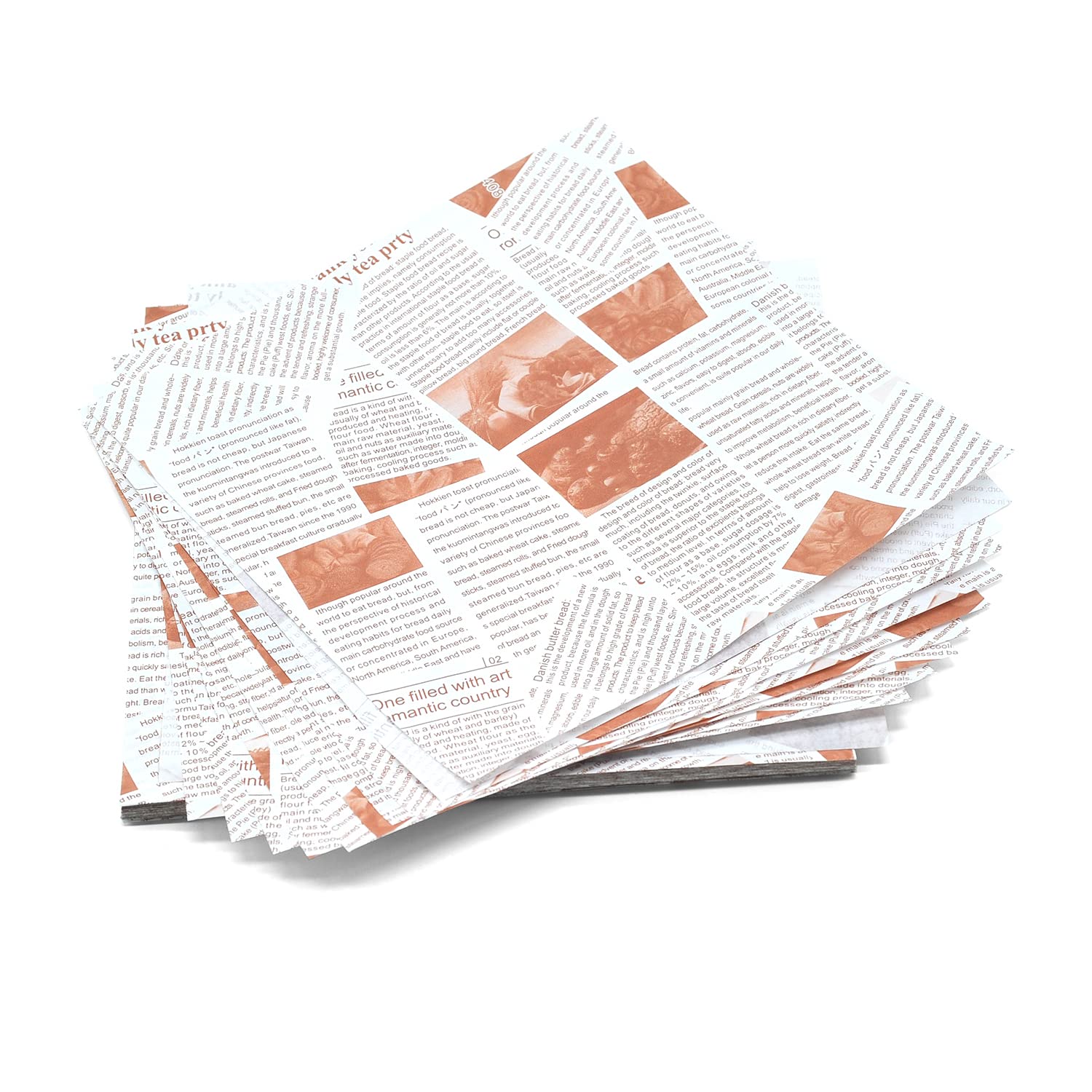 Hejo 100 Vellen Deli Papierbladen, Frietpapier voor Mand, Milieuvriendelijk Bakpapier, Hamburgerpapier, Wrap Papier voor Hamburgers, Boterbrood, Kaas, Friet (25 x 21,5 cm