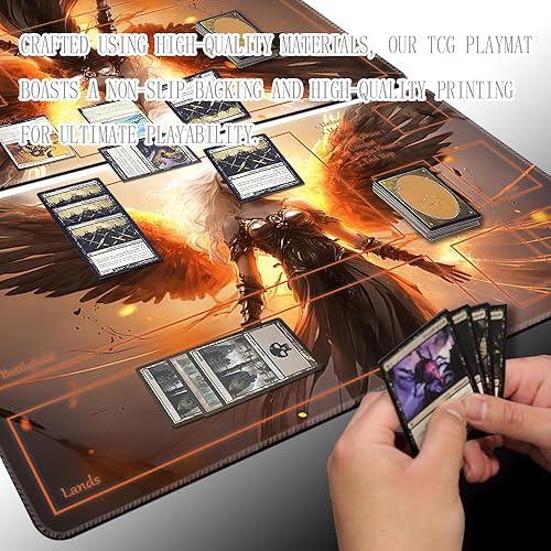 Miniatura 185 de MTG - Tapete de juego de 24 x 14 pulgadas, bolsas de almacenamiento con parte trasera antideslizante, ideal para entusiastas de los juegos de sin