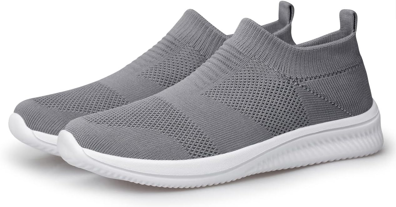 FitVille Slip-on Sneakers Extra Breed Lichtgewicht Herenschoenen Ademende Trainers Wandelschoenen Zwart EU 47 breed
