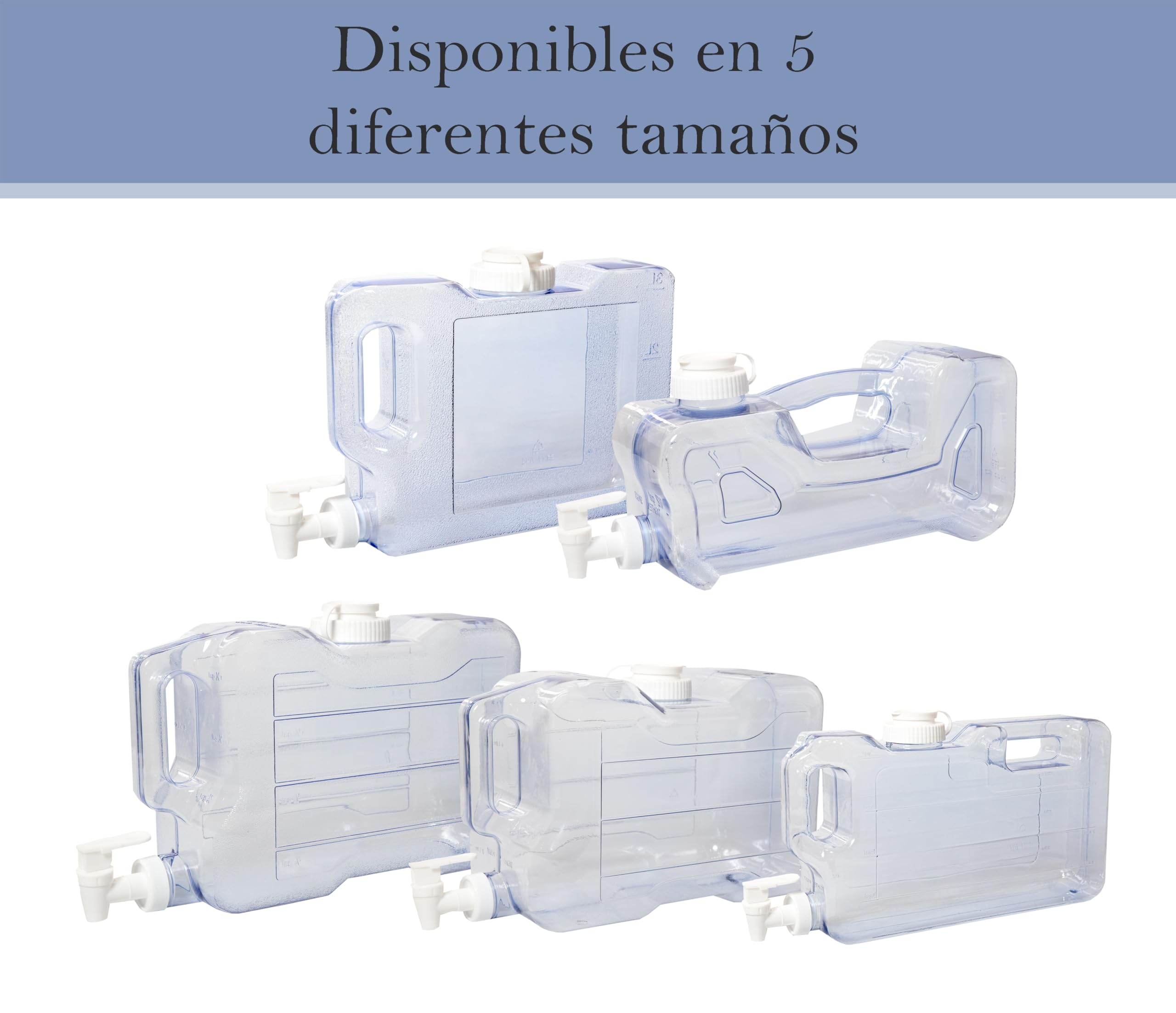 Dispensador de Agua fría Nevera | Dispensador de Agua de: 3-3,8-4,2-5,7 y 7,2 litros a Elegir | Garrafa dispensadora de Agua para frigoríficos Libre de BPA | Dispensador Reutilizable Agua (4.2L) — view 3
