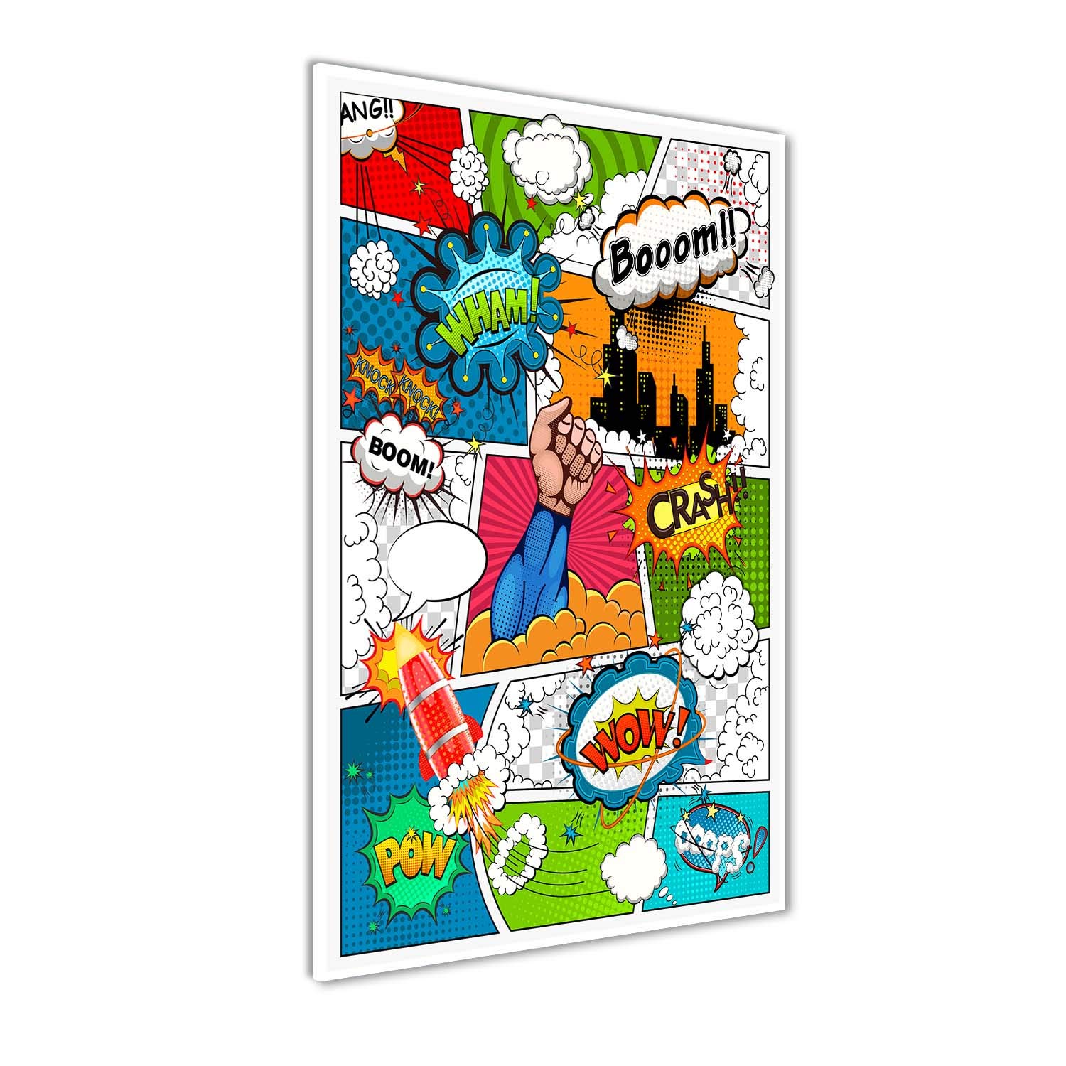Impression sur verre 60x120 cm tableau panoramique salon cuisine multicolore