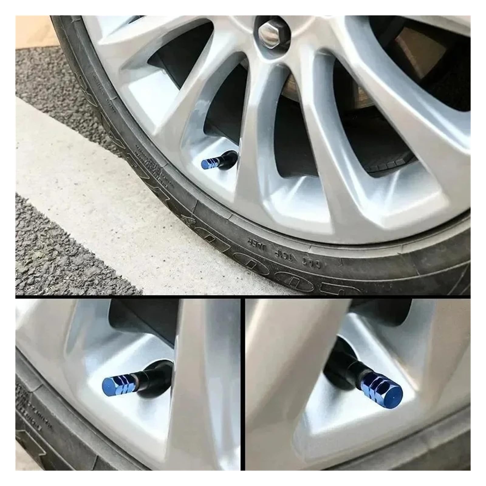 4 tappi per valvole dei pneumatici in alluminio, ermetici, antipolvere, per auto, camion, bici (rosso, 4 pezzi)