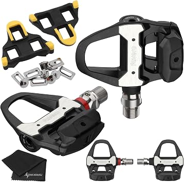 Favero Assioma PRO RS-1 Single Side Power Meter Pedals with Cleats 6 Degree and Wearable4U Towel Bundle