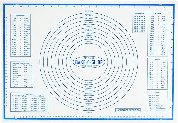 Bake-O-Glide Printed Silicone Pastry Mat - Standard (610mm x 420mm / 24 x 16)