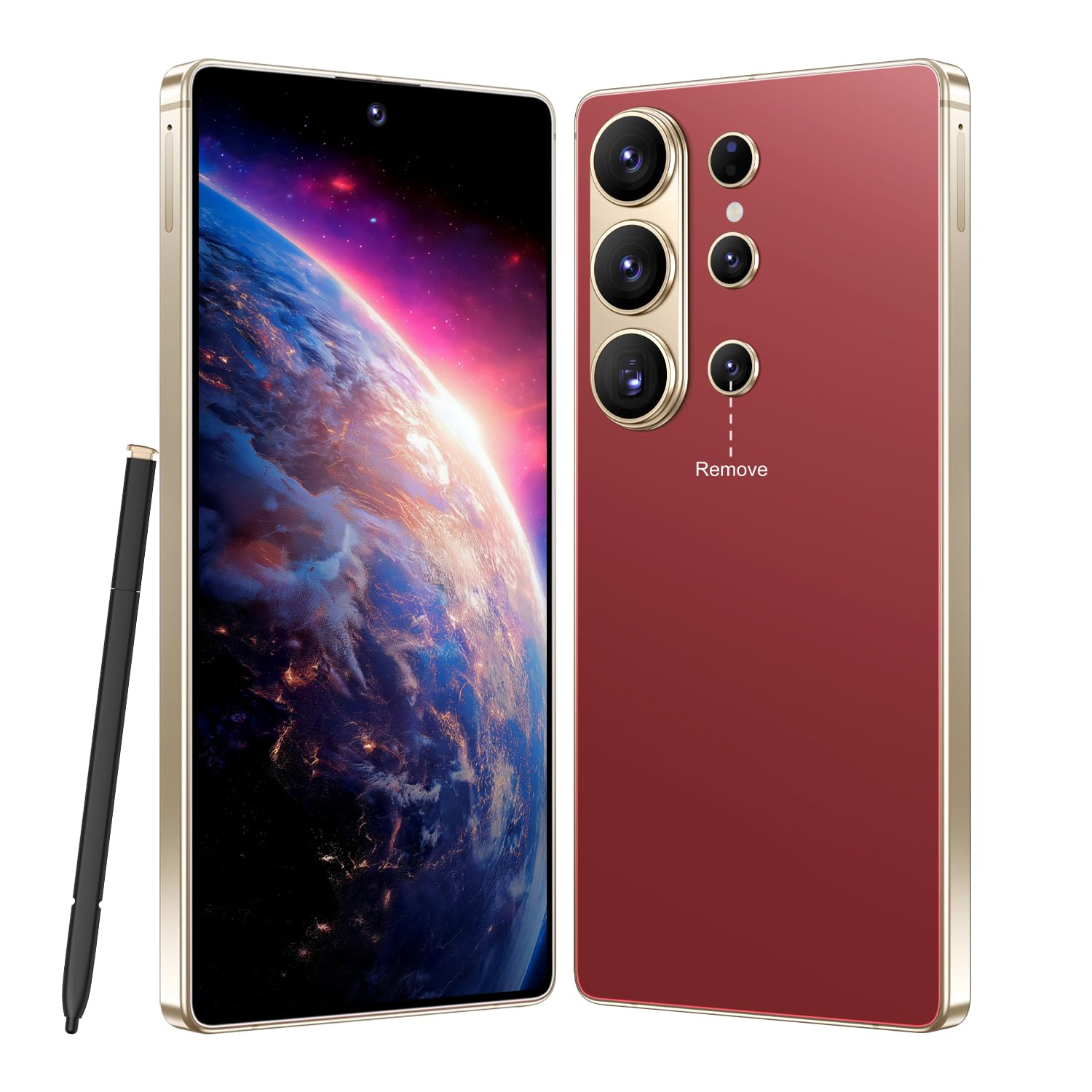 View 1 of **NON-FUNCTIONAL**
yoresaw I26Ultra Unlocked Smartphone,6.99" HD+ Display,Built in Pen,16+512GB Unlocked Phone,Snapdragon 8 Gen4(Titanium Orange)