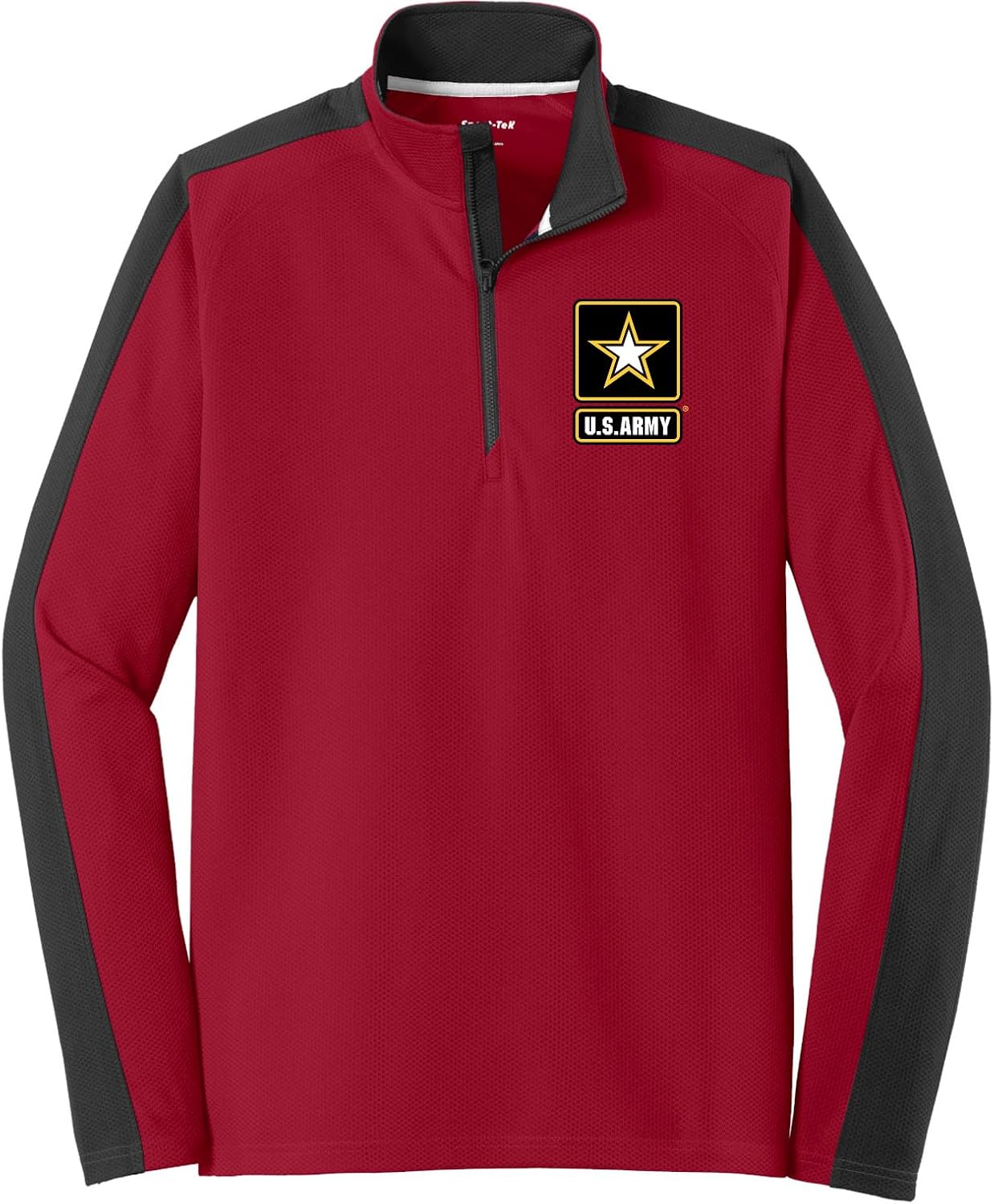 US Army 1/4 Zip Textured Colorblock Pullover Shirt