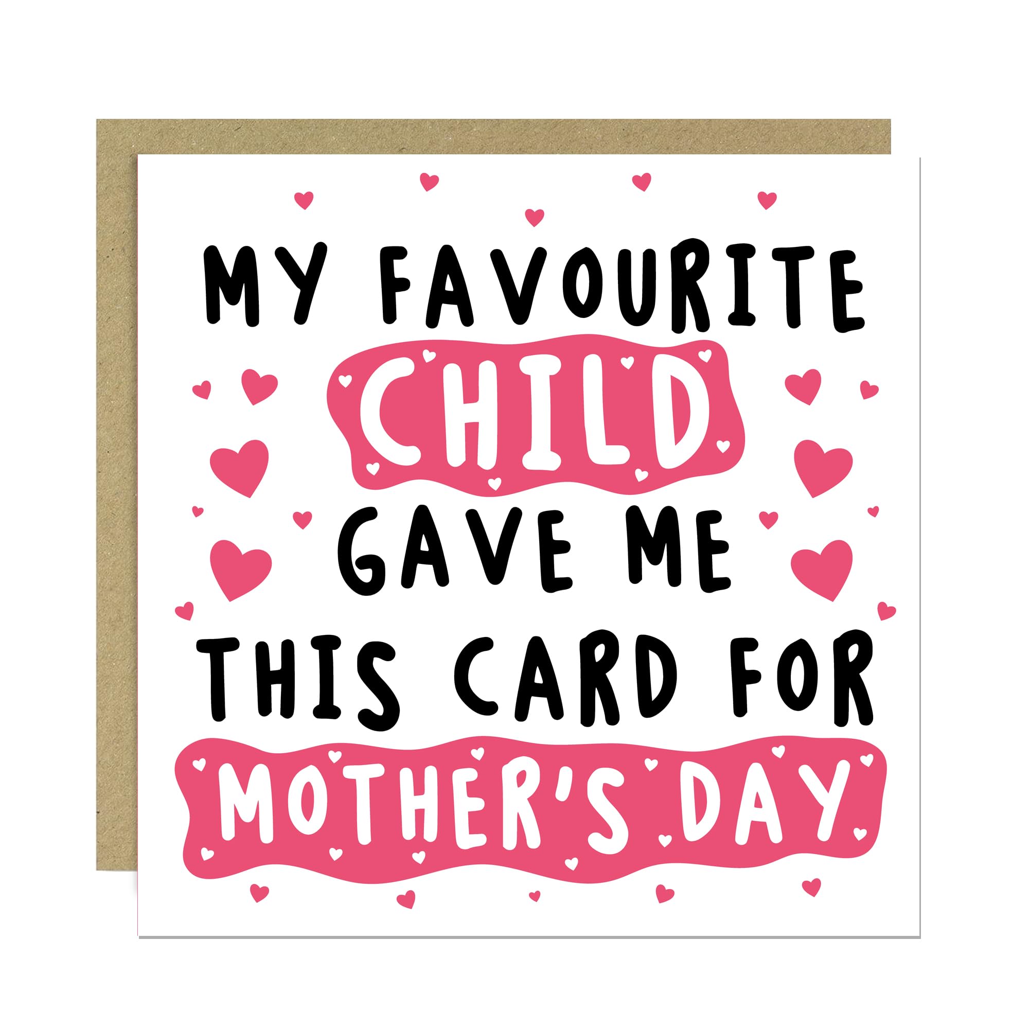 RED OCEAN Funny Mothers Day Card From Daughter Son Humorous Mum Card For Mother's Day Joke Happy Mothers Day Cards 145x145mm With Kraft Envelope