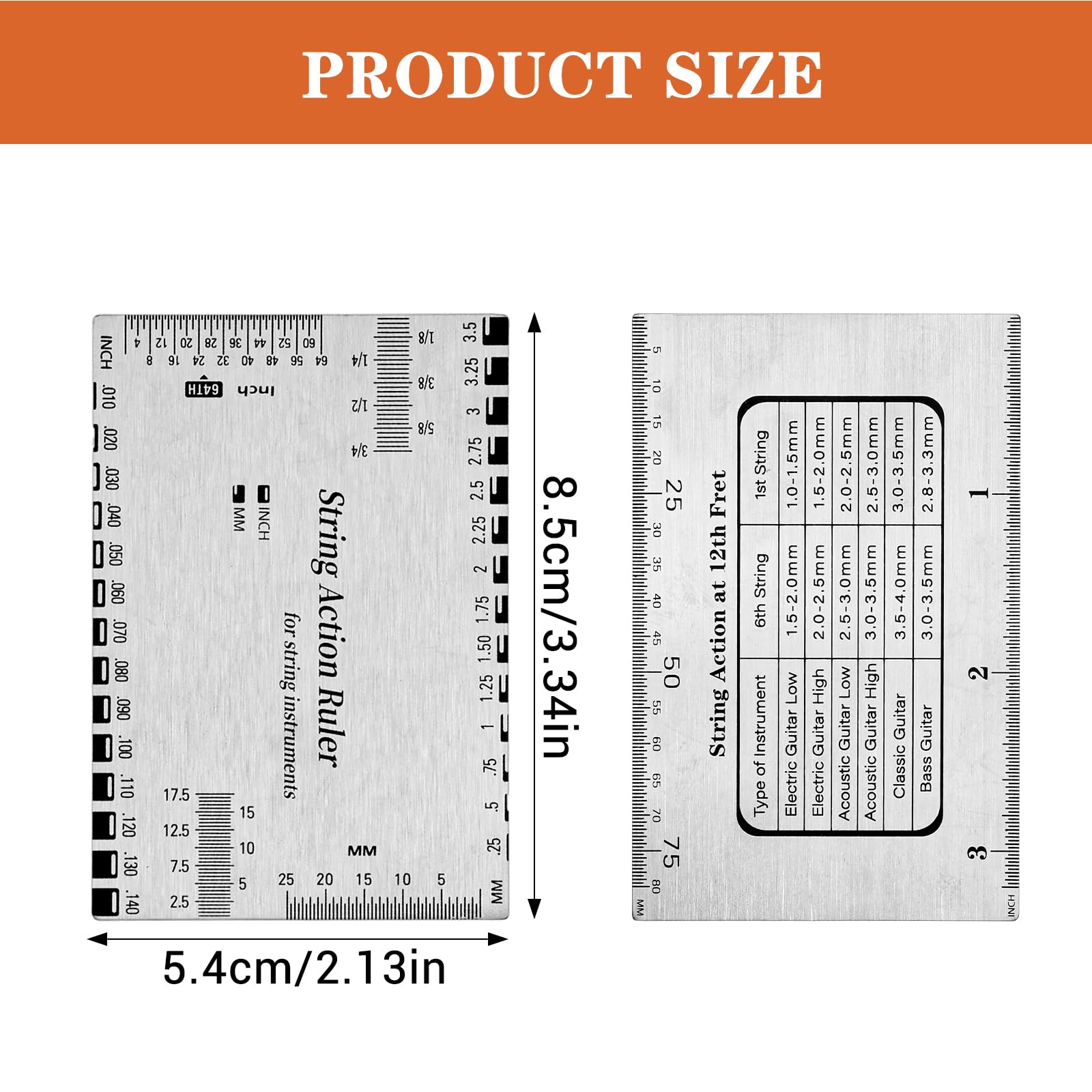 LIQWEI Guitar Action Gauge, Guitar String Action Gauge, Guitars Actions Gauges Ruler Luthier Tools - Image 4