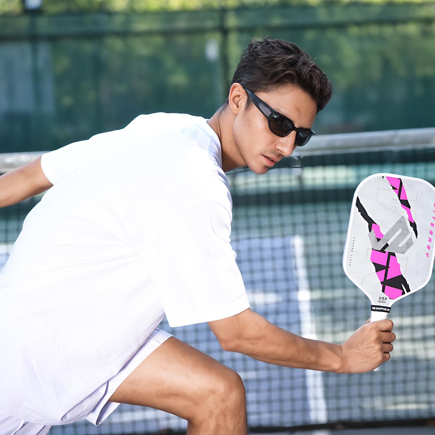 Pickleball Paddle, T700 Carbon Fiber Surface Thermoformed Pickleball Paddles with Foam Injected Walls, PP Honeycomb Core, Stable Performance Control & Power Pickleball Racket, USAPA Approved