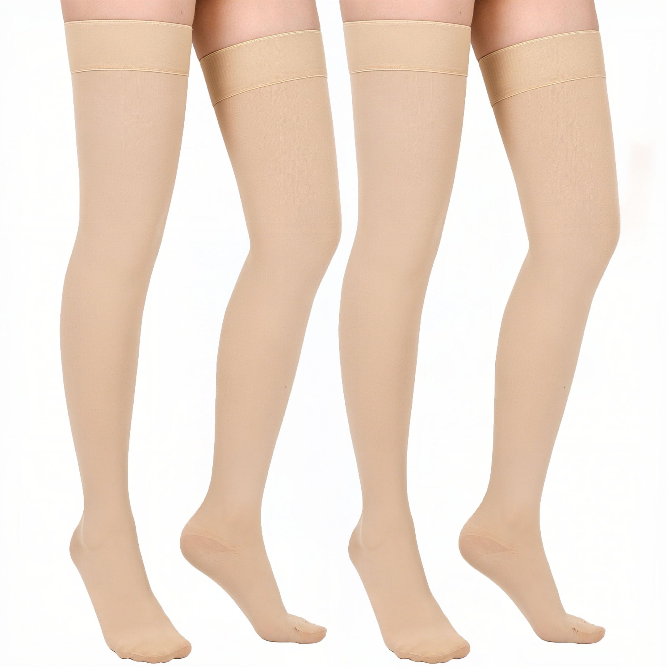 Compression Stockings for Women & Men, 20-30mmHg Thigh High Compression Socks for Varicose Veins, Swelling, Pregnant