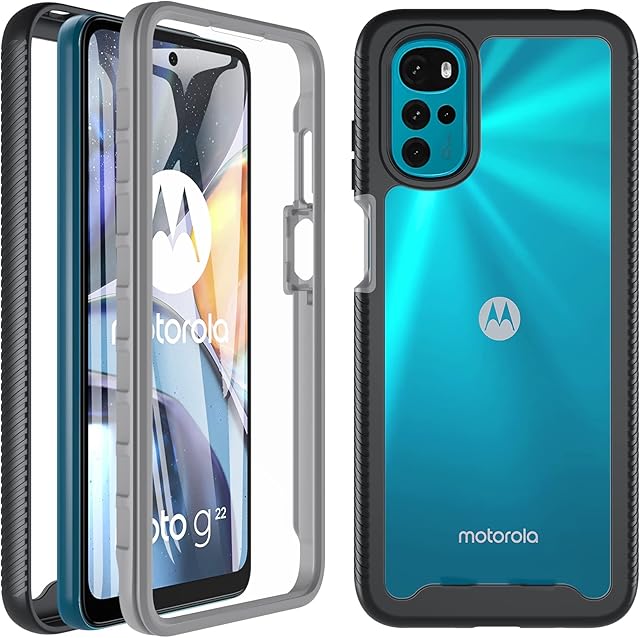 BESINPO For Moto G22 Case, Motorola Moto E32 4G Case Military Grade Drop 360 Full Body Built-in Screen Protector Shockproof Protective Cover Rugged Bumper Phone Case for Moto G22 /Moto E32 4G
