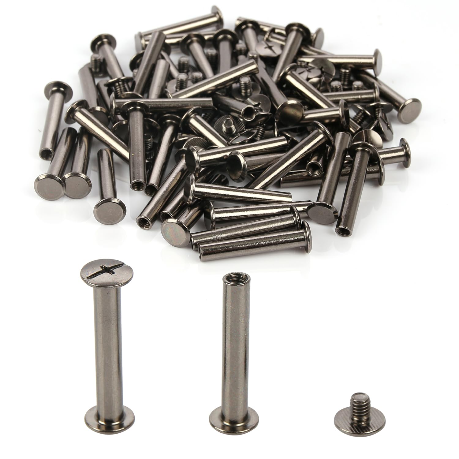Chicago-Bindeschrauben - 4mm x 14mm Bindeposten - 10mm Phill