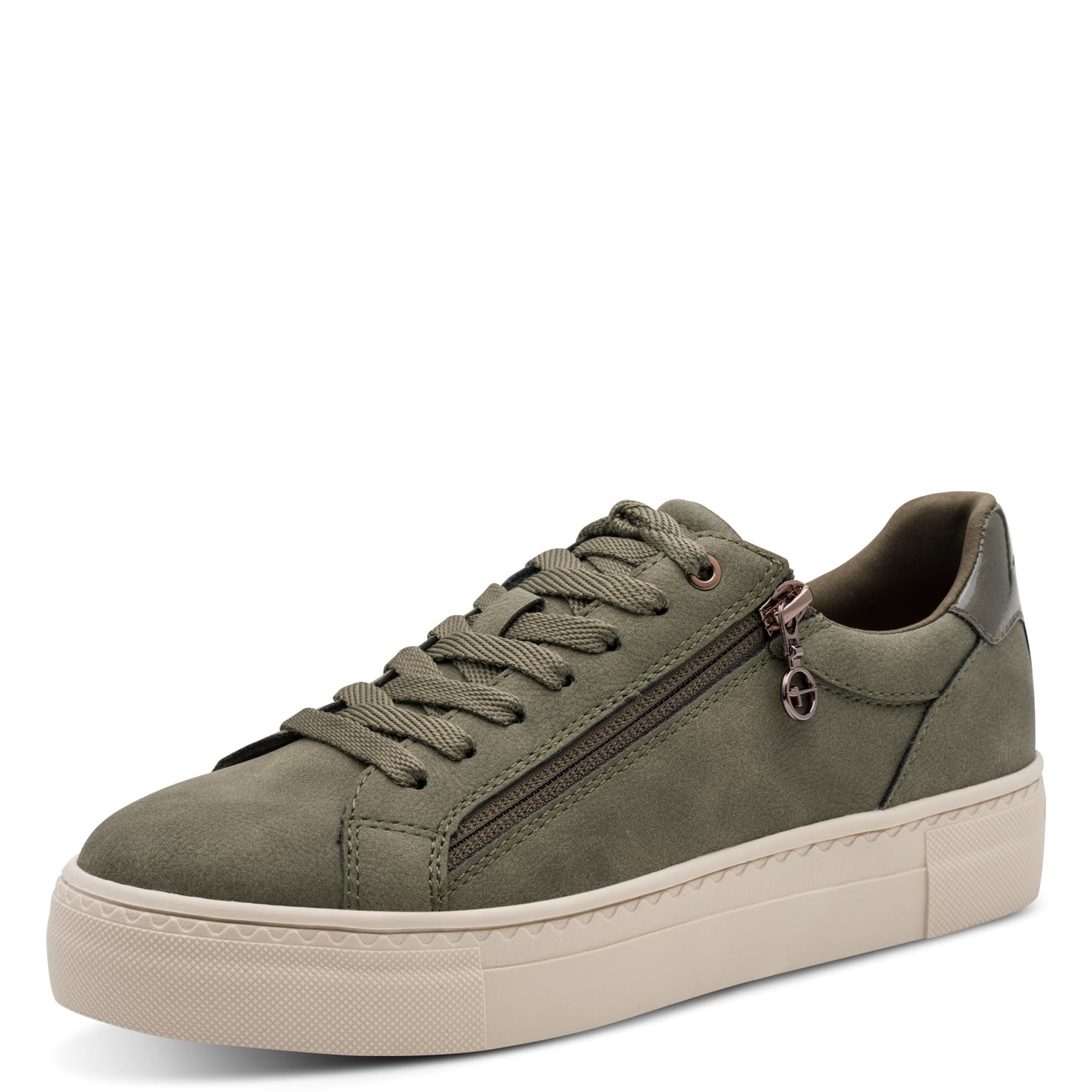 Tamaris Women's Low Flat Trainers, Green (Olive), 41
