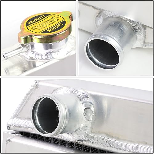 Miniatura 4 de DNA Motoring RA+FS-CHEROKEE-91-3 - Radiador de aluminio completo de 3 filas + ventilador de 12 V con cubierta compatible con Cherokee 91-01  91-92