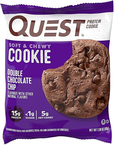 Miniatura 6 de Quest Nutrition Galleta de proteína alta en carbohidratos y doble chispa de chocolate, alta proteína, baja en carbohidratos, 12 unidades