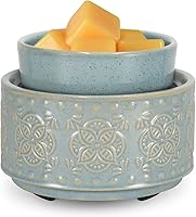 Vista 12 de Mocosa Calentador de cera de cerámica para derretimiento, calentador de cera de vela 2 en 1, calentador de fragancia para cubos de cera, derretidor