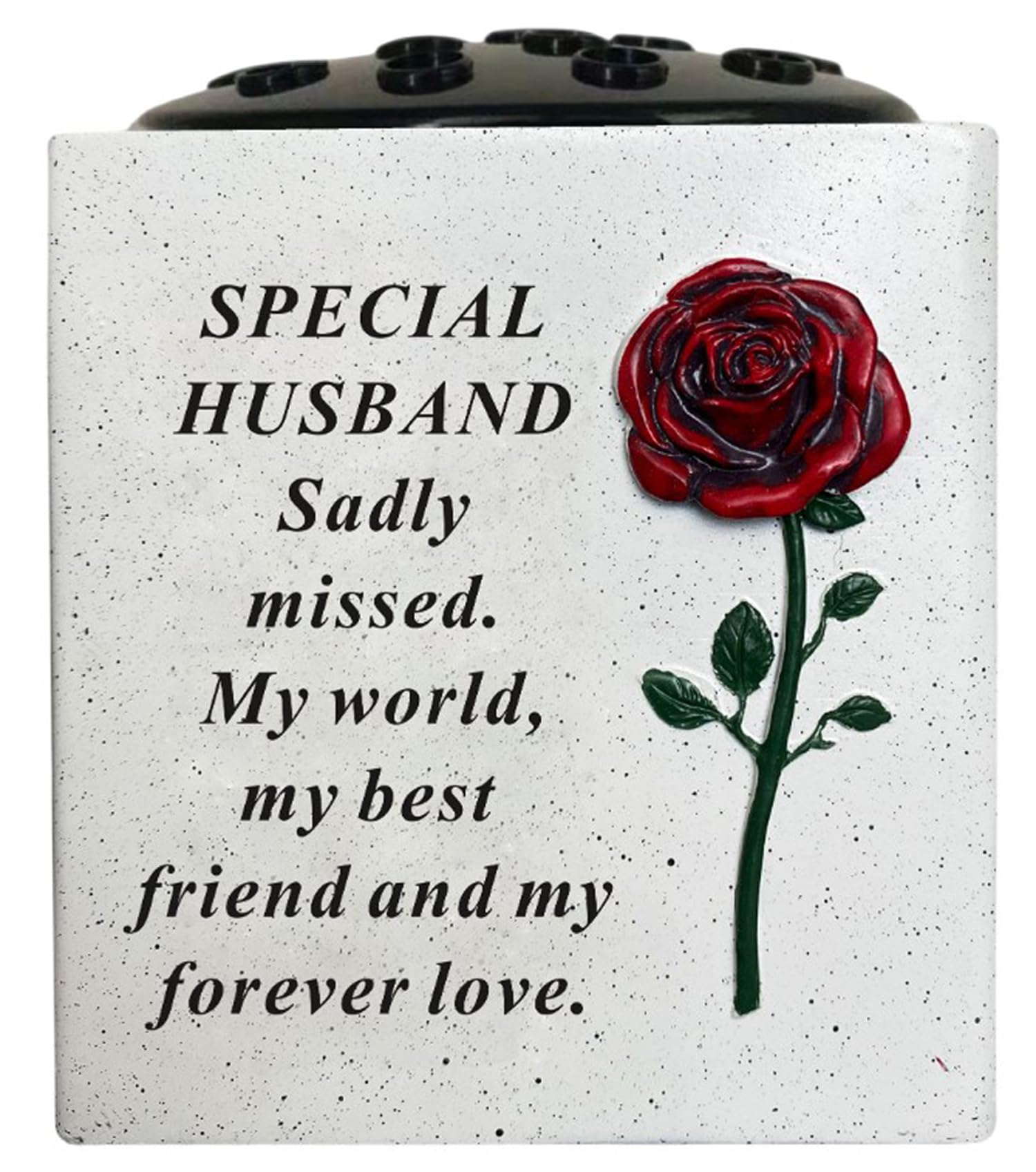 Husband Memorial Grave Vase Rose Bowl Red Rose Flower Holder Cemetery Flower Pot