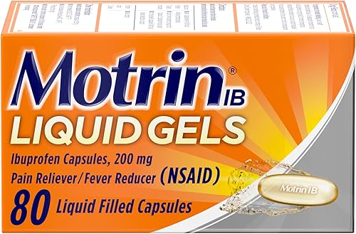 Motrin IB Ibuprofeno 200mg - Geles líquidos de ibuprofeno, analgésico y reductor de fiebre para adultos, alivio del dolor menor de artritis, dolores