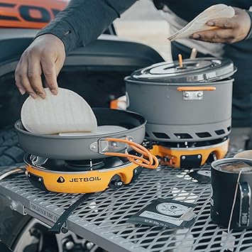 Jetboil Genesis Basecamp Backpacking and Camping Stove Cooking System with Camping Cookware
