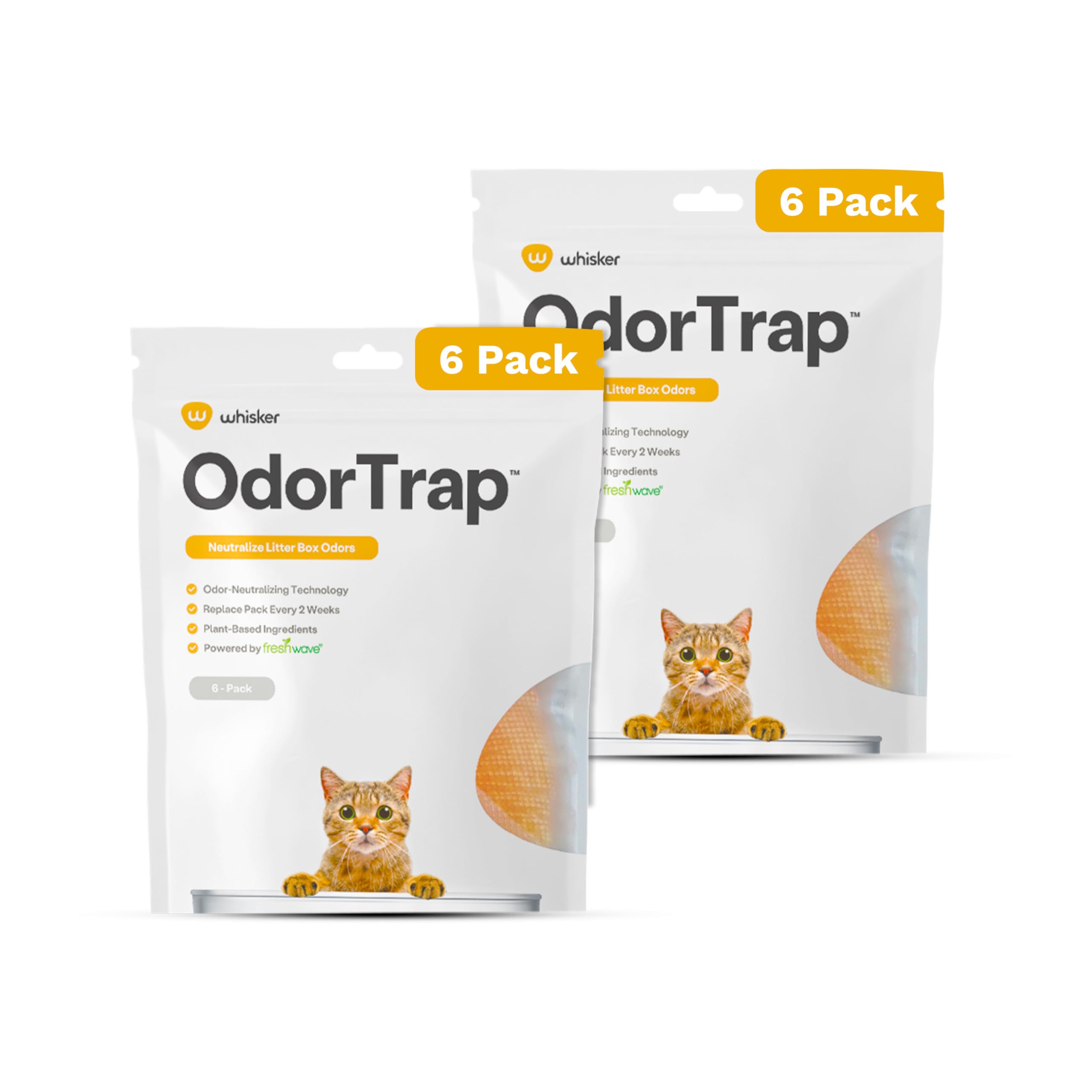 OdorTrap Lot de 12 recharges pour dosettes OdorTrap (Capsule Non Incluse), élimine Les odeurs de litière, Compatible avec Les Robots à litière Traditionnels