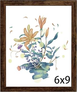BESCRCL 6x9 Picture Frame, Photo Frame for Wall Mounting or Tabletop Display, Brown