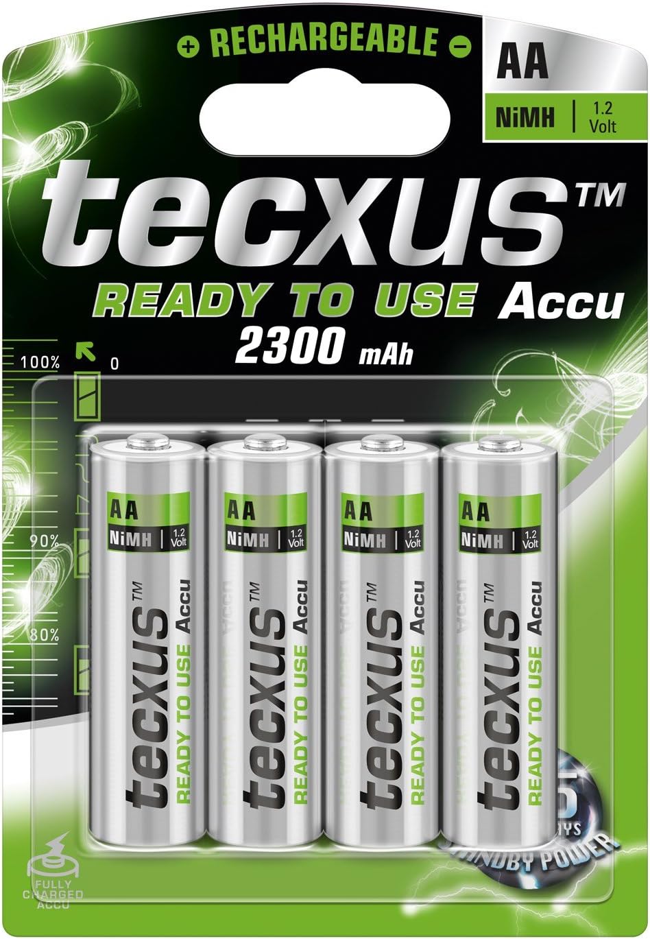 Tecxus 4 ReadytoUse AA (Mignon)/HR6 rechargeable batteries 2300 mAh 1