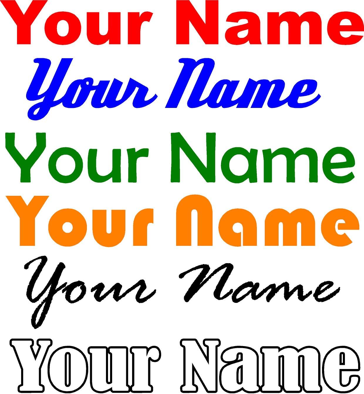 Name Customizable Vinyl Stickers, Personalized Funky & Unique Text and Colour SobParbo SP526-image-19