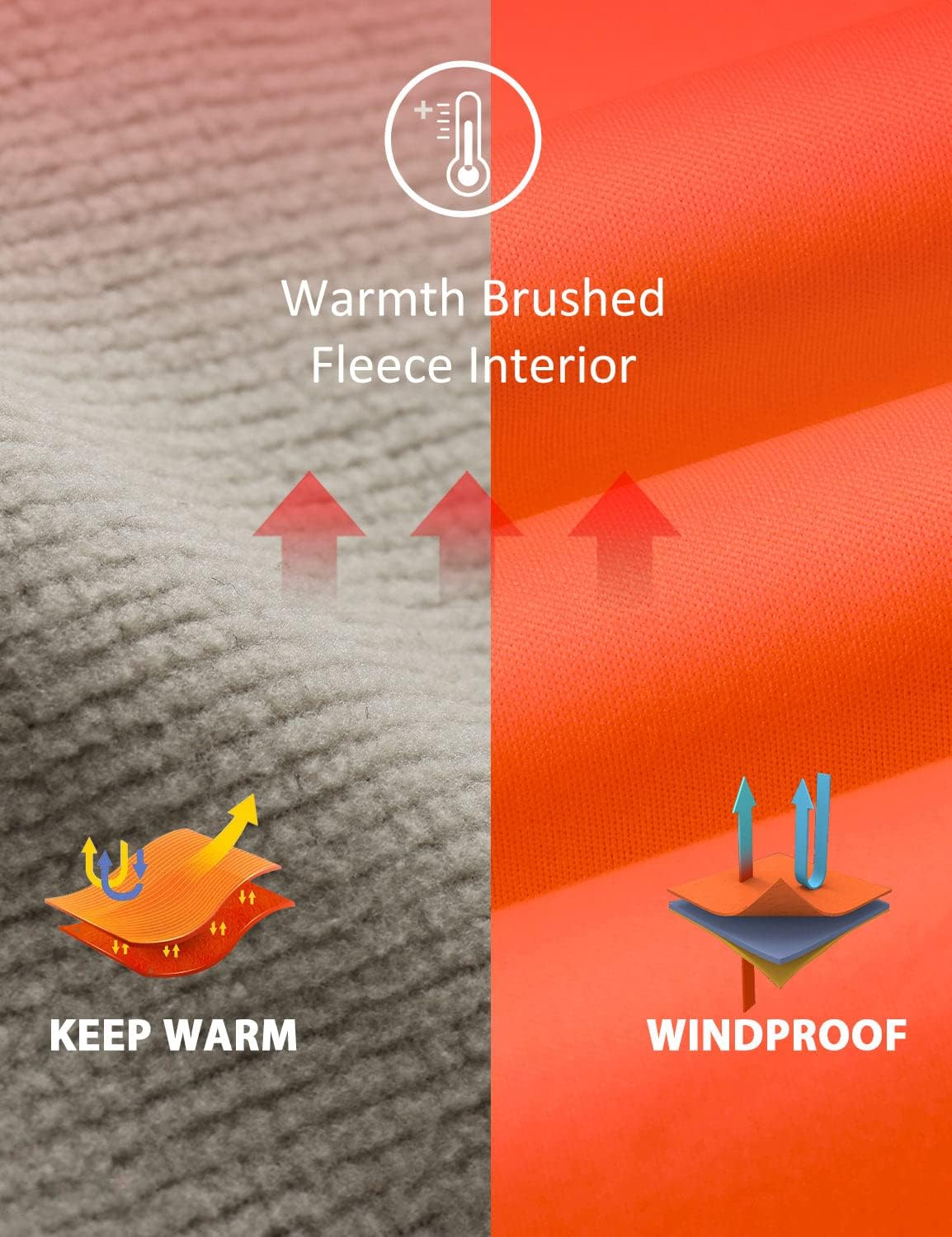 baleaf Men's Winter Jacket Windproof Softshell Thermal Warm Pockets Cycling Running Mountain Biking Cold Weather Gear - Image 4