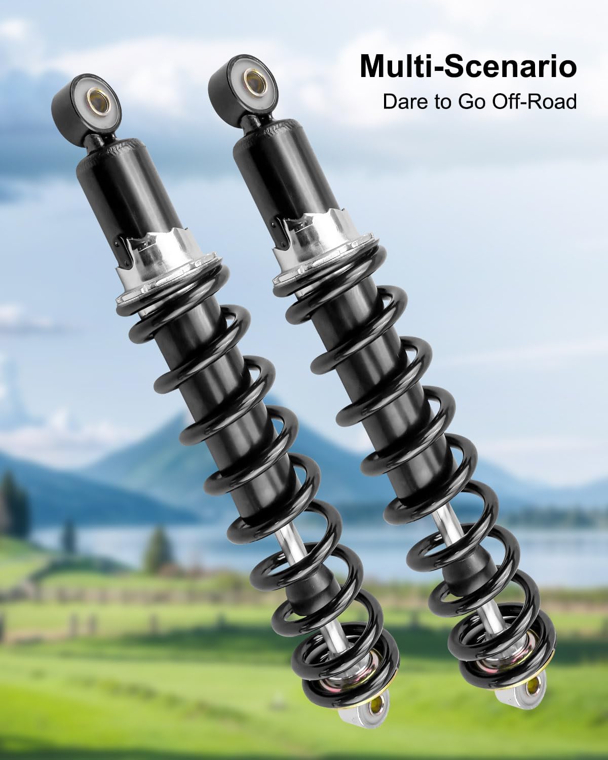 2 Pack AM130448 Front Shock Absorber Suspension Kit Fit for John Deere Gator TH TS TX 4X2 & 6X4 Turf Diesel Trail Worksite Military, Replace AM130448