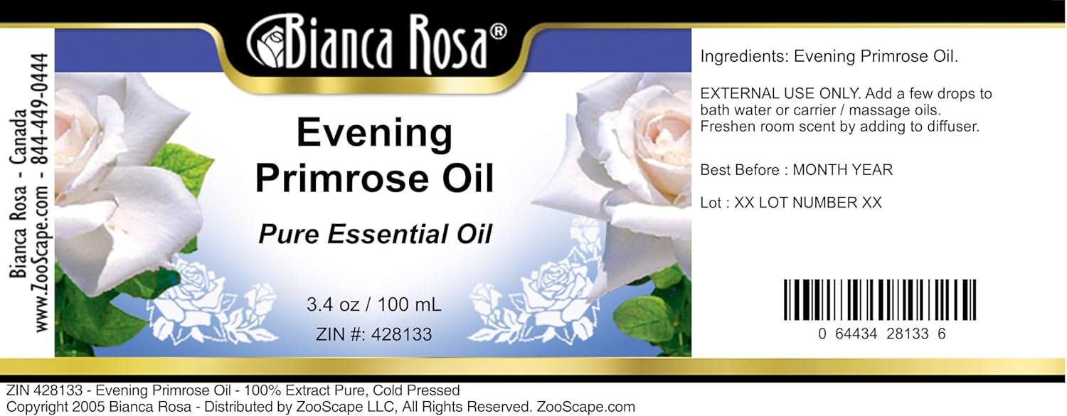 Evening Primrose Oil - 100% Pure, Cold Pressed (3.40 fl oz, ZIN: 428133) - 2 Pack