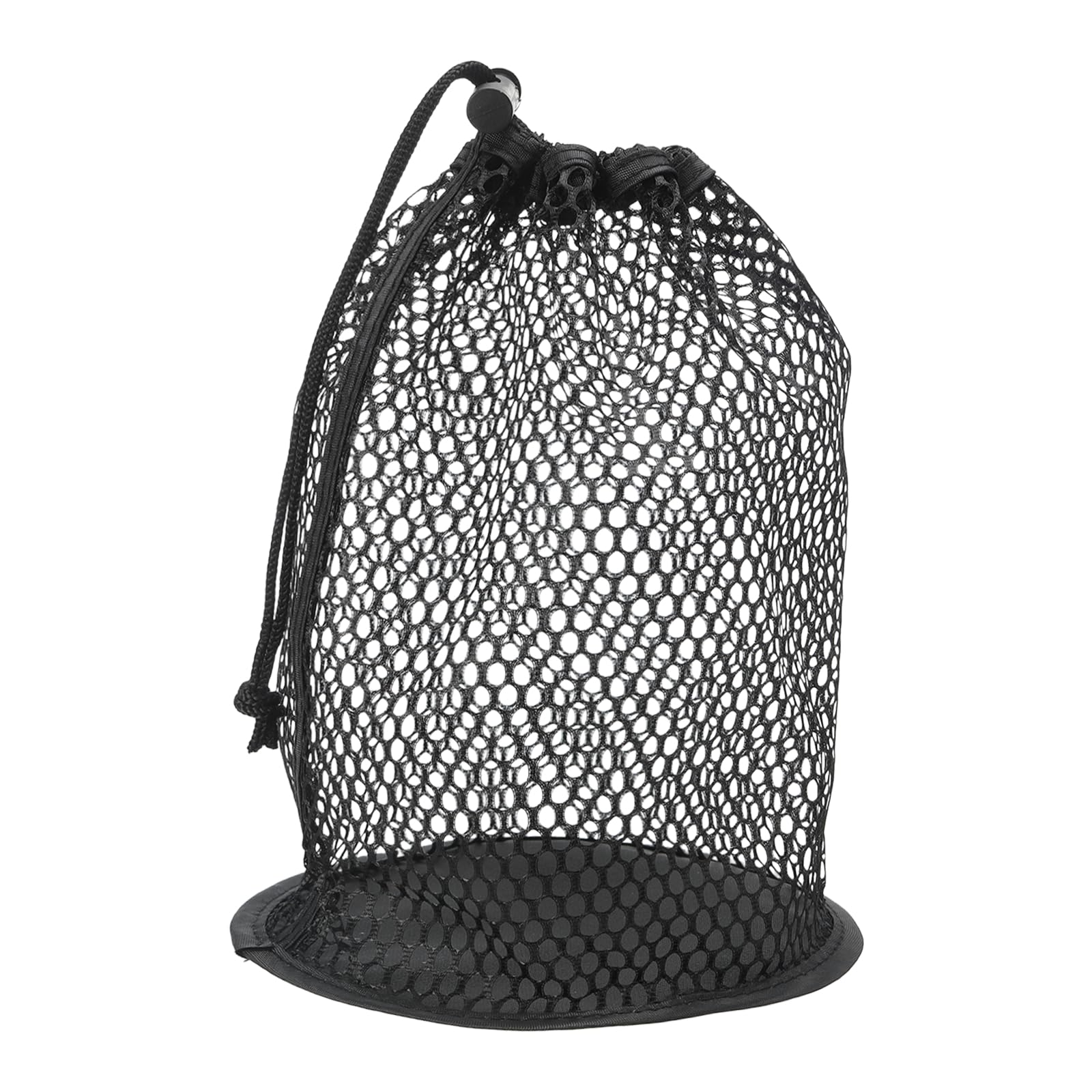 YELARXI Golf Ball Storage Bag Nylon Mesh Golf Pouch with Adjustable Drawstring Closure - Fitting for (50 Balls - Outdoor- Sports Supplies - Tennis - Beach - Diving) 1 Pack & Black
