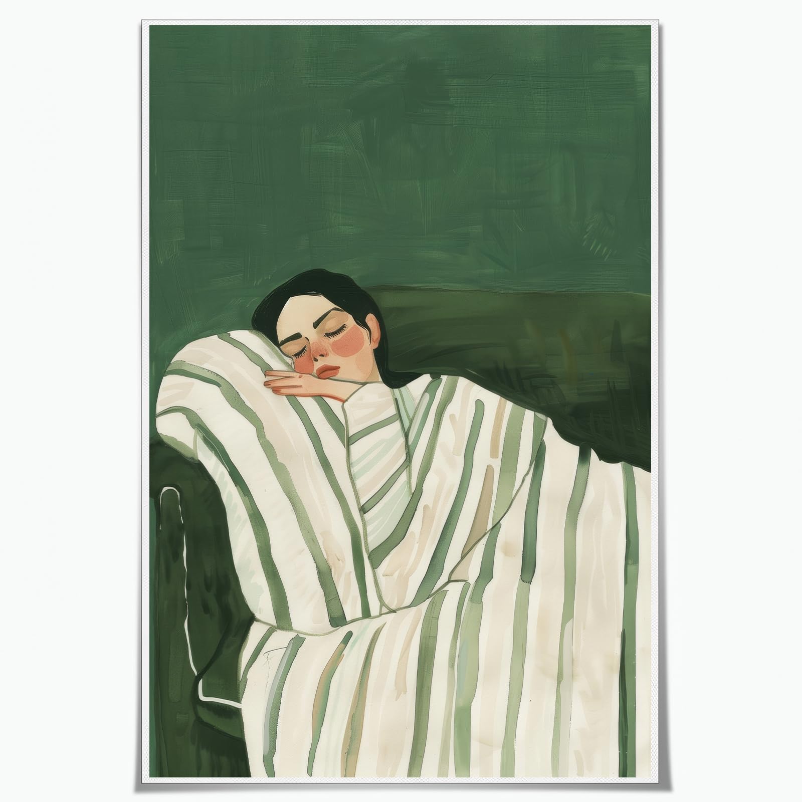 ZHGYGBN Abstract People Canvas Wall Art for Room Aesthetic Minimalist Print Sleeping Woman Picture Woman Lying On Couch Poster for Living Home Bedroom