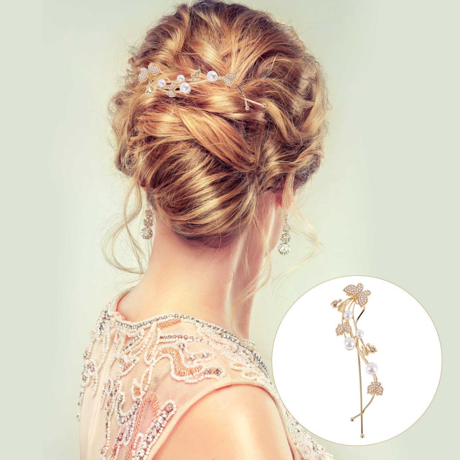 LALAFINA 10pezzi Fermaglio Per Vintage Con Perle e Farfalle Da Eleganti Per Occasioni Speciali e Uso Quotidiano Accessori Per Femminili Design Raffinato e Resistente