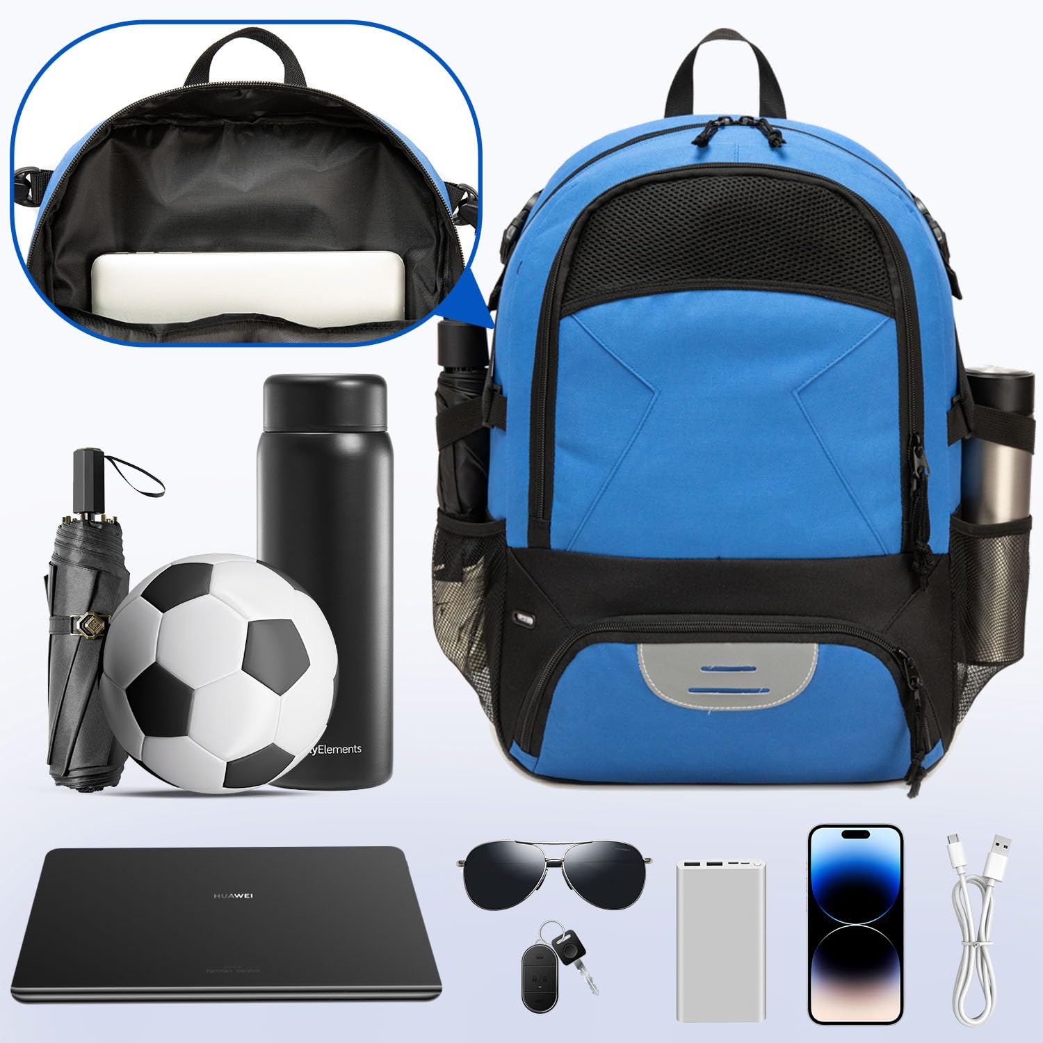 Mochila de baloncesto, bolsas de equipo deportivo de gran capacidad para baloncesto, fútbol y voleibol.