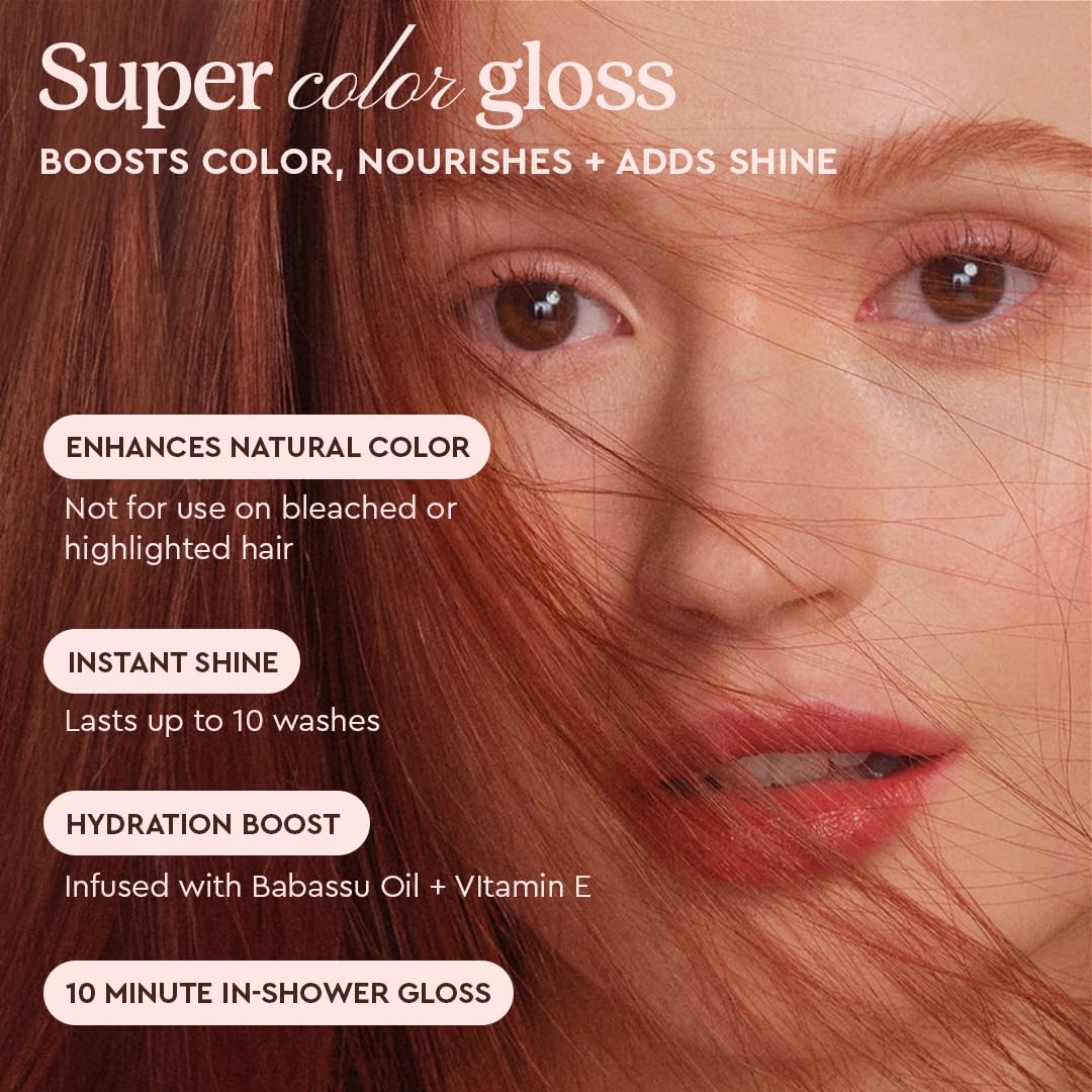 Glaze Color Conditioning Gloss – Getönte Feuchtigkeitscreme für braunes oder rotes Haar, verstärkt Farbe und Glanz, repariert Schäden – Auburn Spice, 180 ml