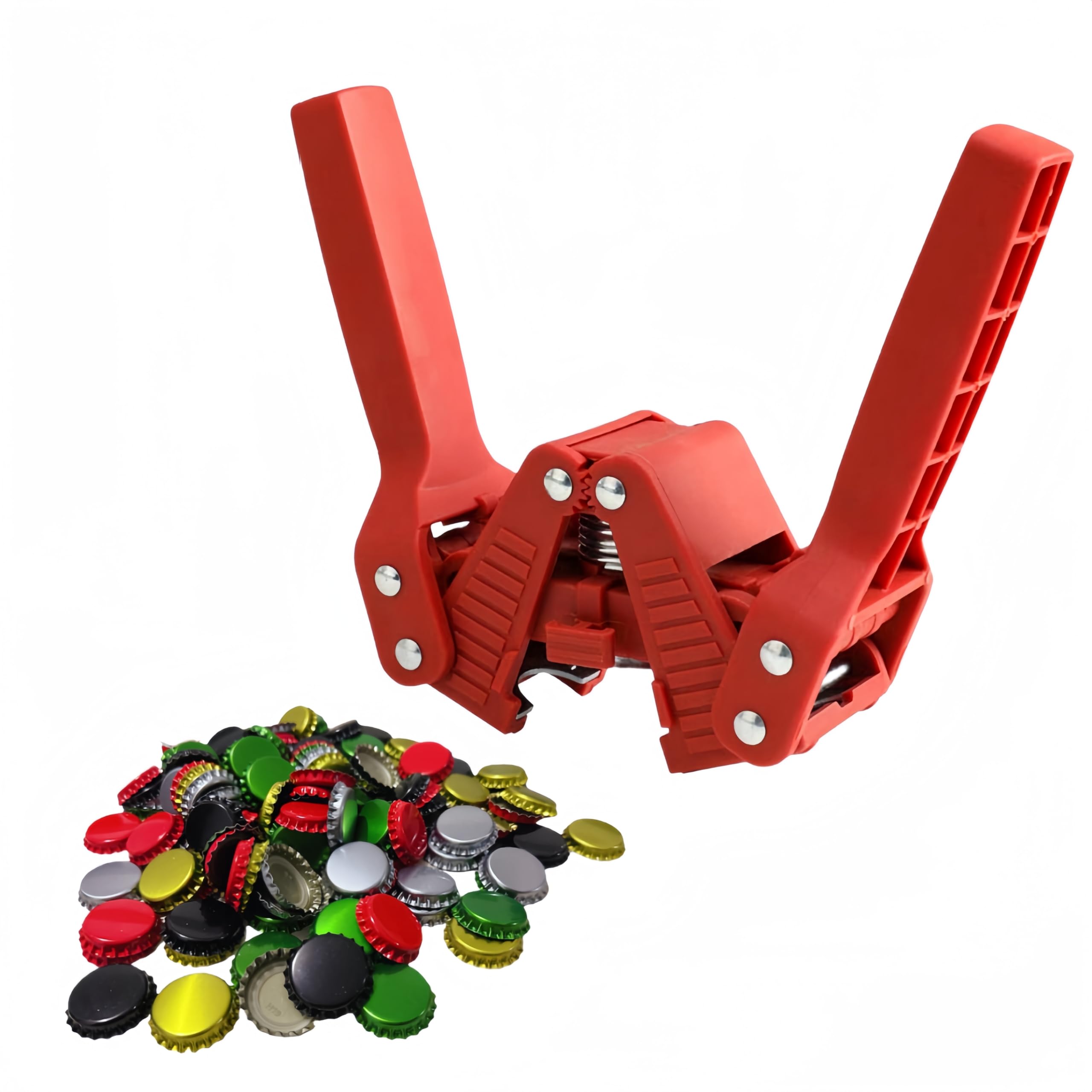 Manual Bottle Capper Equipment, Double Lever Hand Capper with 150 count Beer Bottle Caps for Home Brewing, Bottle Sealer tool