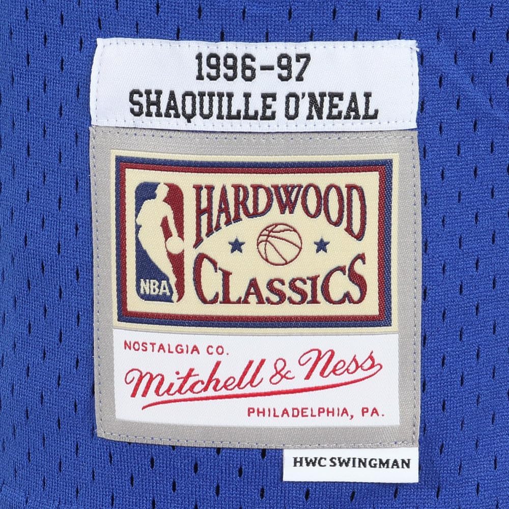 Mitchell and Ness O`Neal Royal #34 Lakers Swingman Jersey (18013-LALROY96SON) - Image 9