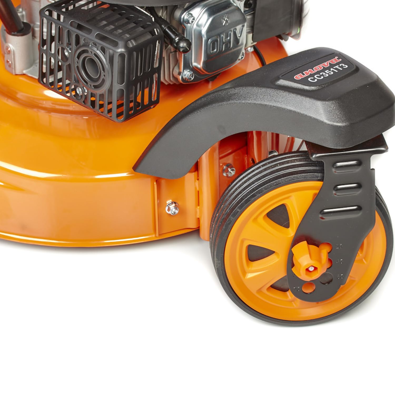 ANOVA - Cortacésped Gasolina | 5 HP - 3.6 KW | 173 CC | 39,2 KG | Chasis Acero | Ancho Corte 51 CM | para Mantenimiento de Césped en Jardines y Zonas Verdes | Diseño Robusto