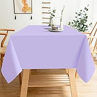 Vista 6 de 2 Pack Light Purple Plastic Tablecloth Disposable Table Covers Rectangle Lavender Tablecloths for Birthday Baby Shower Wedding Birthday Party