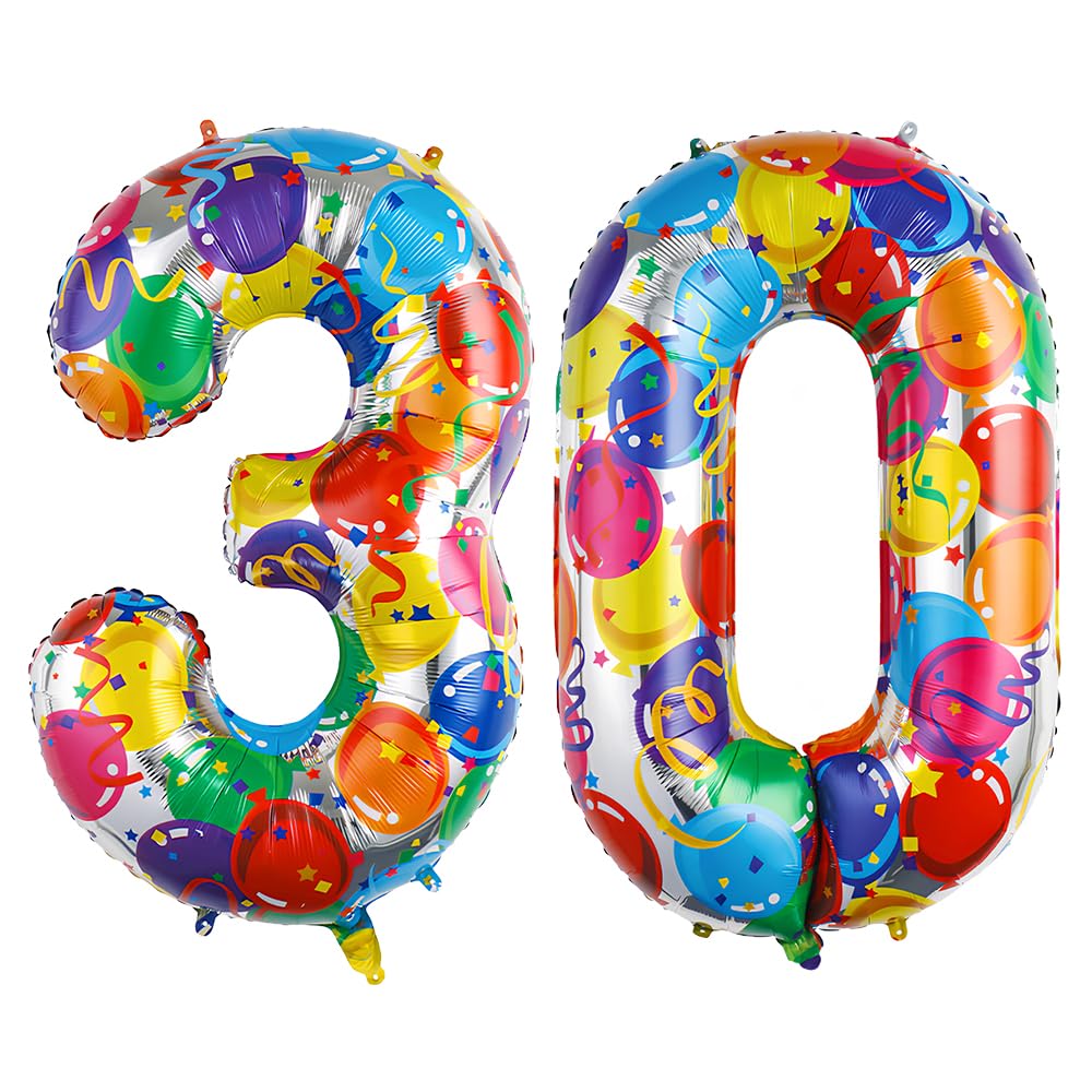 Foil Globo Número 5 Azul 40" (101cm), Inflable Helio o aire, Gigante Numeros 0-9, 10-19, 20-29, 30-100, Grande Globos Decoración para La Boda Aniversario y Cumpleaños Fiestas — view 569