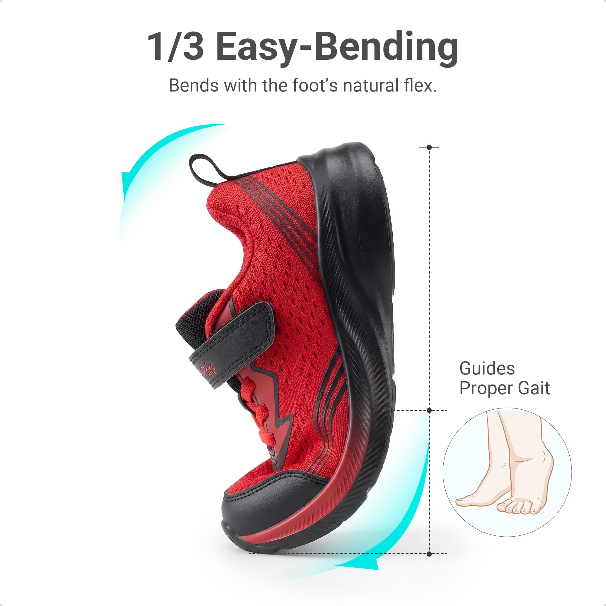 DREAM PAIRS Chaussures de Sport Enfant Légères Baskets Garçon Fille Respirantes et Confortables, pour École Running et Activités Quotidiennes