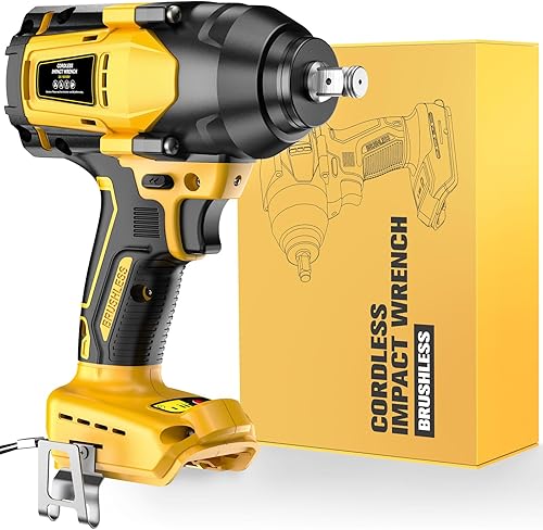 Miniatura 8 de Llave de impacto compatible con DeWalt 20V MAX Batería 12 pulgada Hog Ring Impact Driver High Torque - Pistola de impacto inalámbrica de 1360
