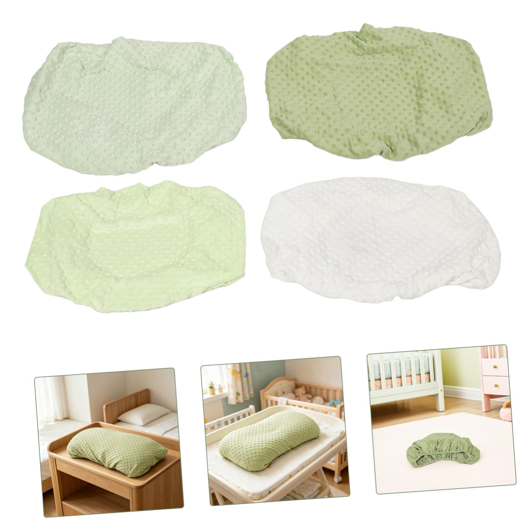 4 Piezas Funda Lavable para Cambiador de Pañales Lunares, 60x35 CM