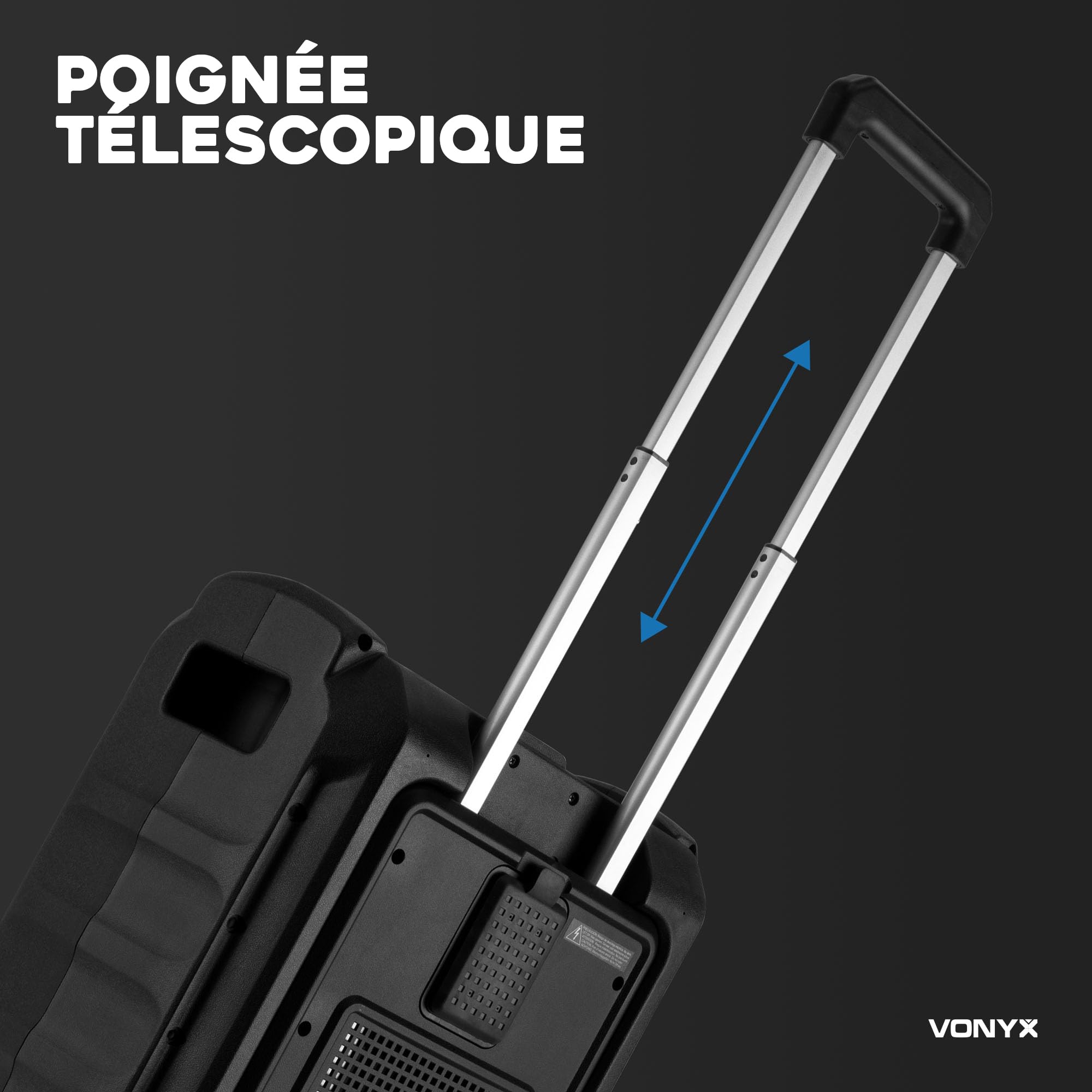 Vonyx SPLASH300 Enceinte Sono Portable Étanche - 200 Watts, Bluetooth 5.0, Batterie Intégrée, Résistante aux Intempéries, Éclairage LED, Poignée, Idéale pour Vos Soirées Plages, Piscines