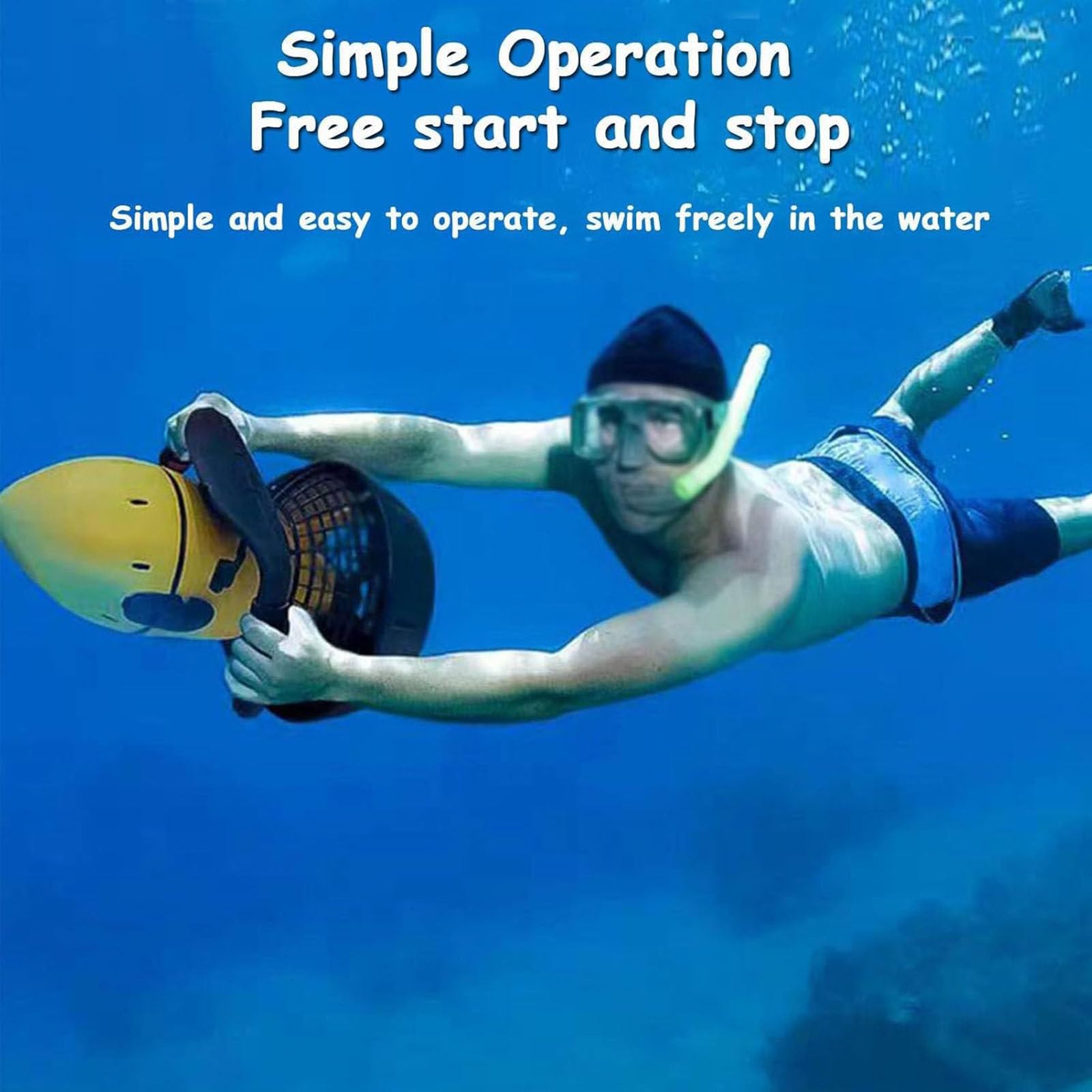 Scooters subacuáticos,Scooter Submarino para Buceo,hélice de Agua,Puede Utilizar en 20 Metros de Agua,potenciador de Scooter Submarino,500W