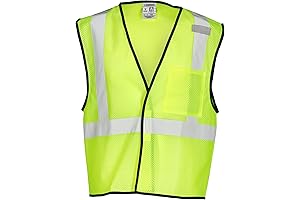 Kishigo 1193 Economy Series Mesh Safety Vest With 1 Large Pocket