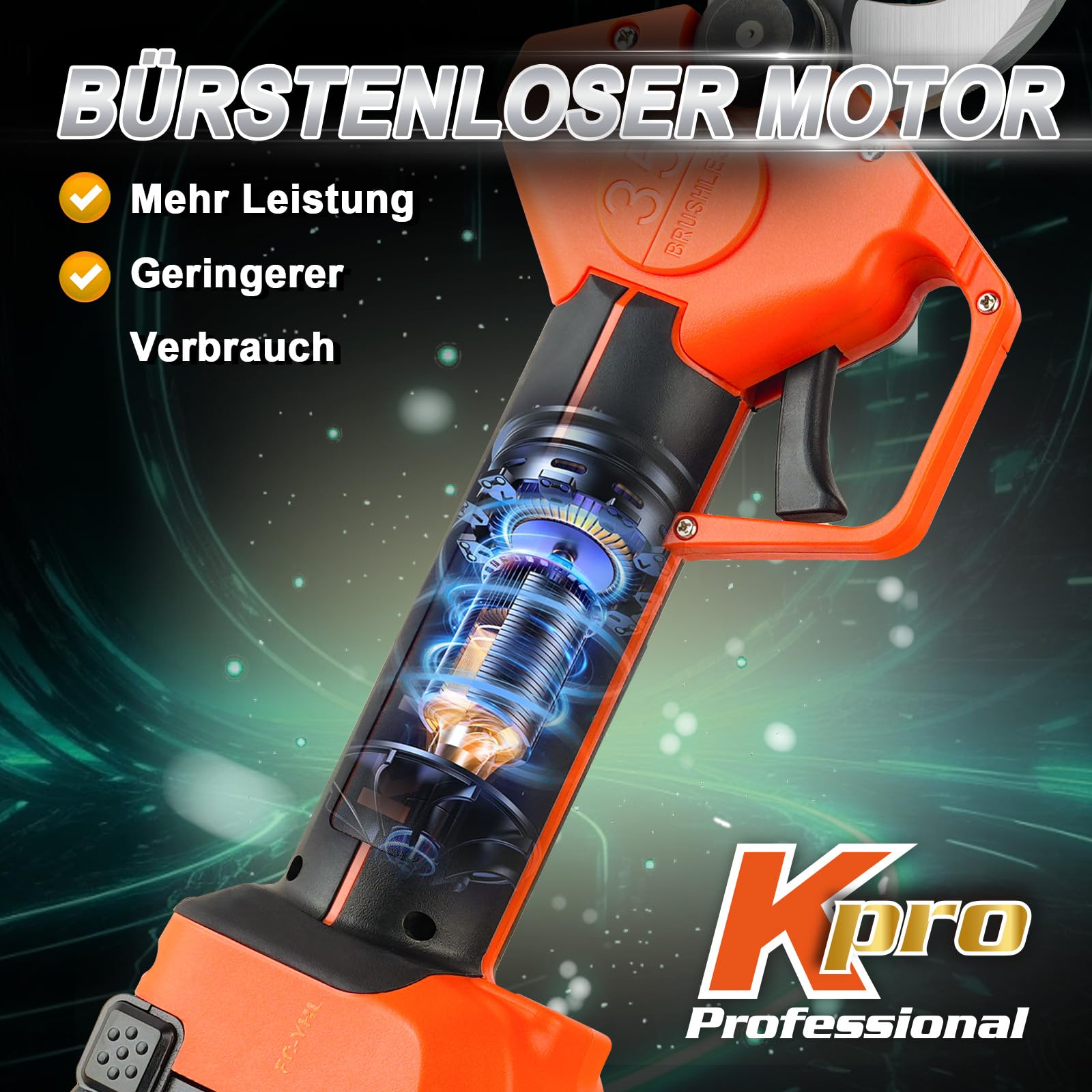 Akku-Astschere 35mm, 21V 4000mAh Akku, kompatibel mit Verlängerungsstiel | Geeignet für Obstbäume, Weinreben und intensive Gartenarbeiten, Unterstützt effizientes Schneiden im professionellen Einsatz