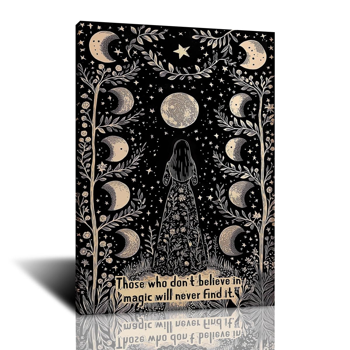 Believe in Magic Art Print Moon Phases Wall Decor ...