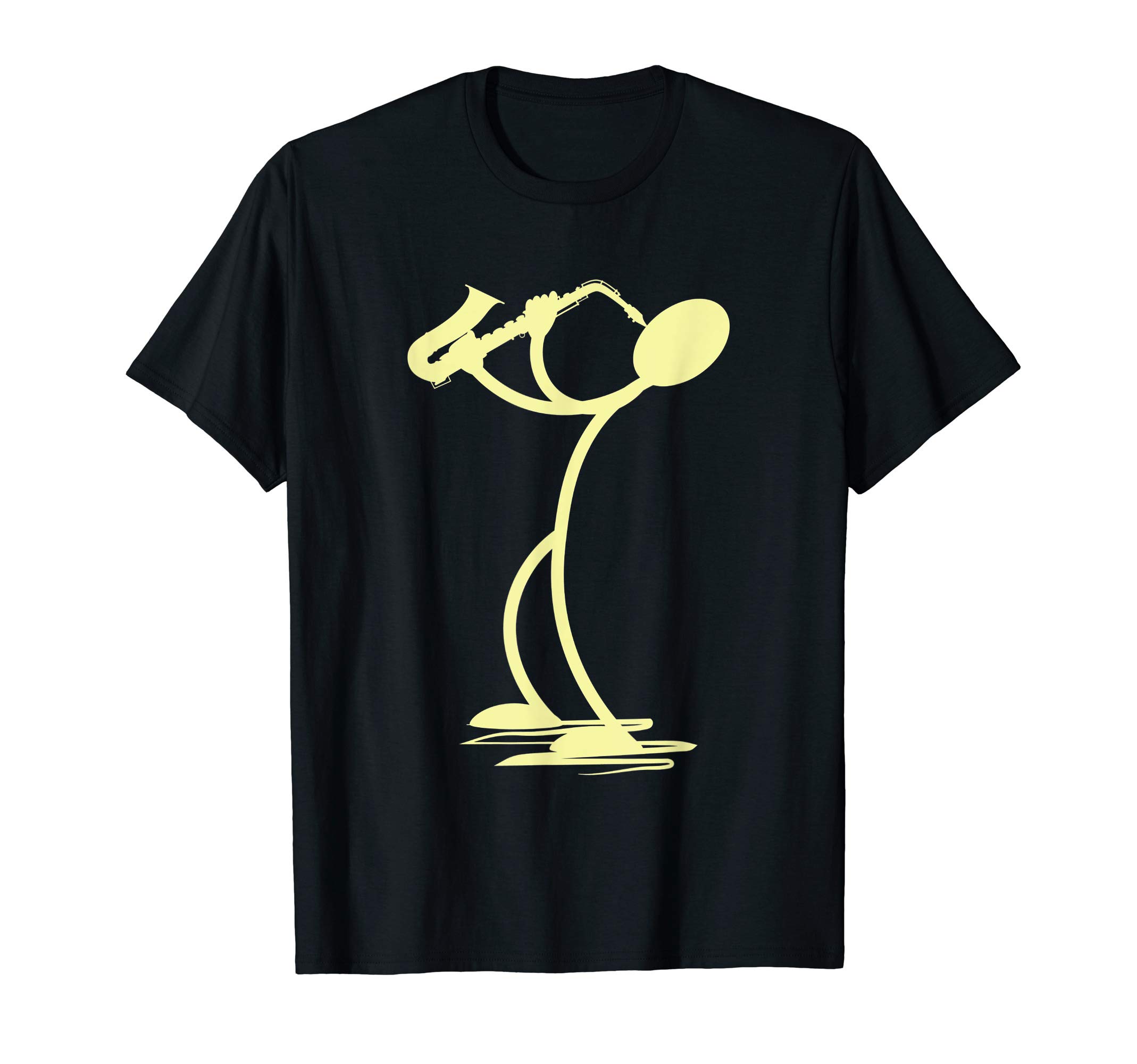 Sax Man Jazz Music Saxophone Player Cartoon Musician T-ShirtOEKO-TEX STANDARD 100